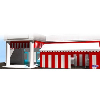 紅白幕（綿） 45cmX2間（紅白ロープ付）