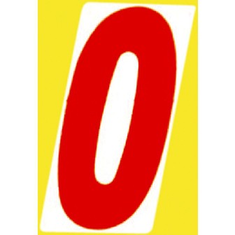 α数字シール（特大） 「0」 0