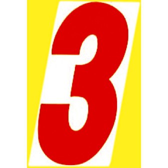 α数字シール（特大） 「3」 3