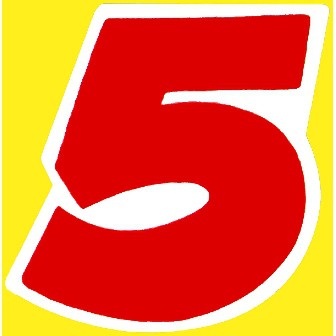 数字シール 「5」 5