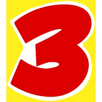 数字シール 「3」 3