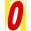 α数字シール（小） 「0」