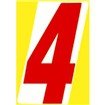 α数字シール（中） 「4」