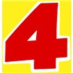 数字シール 「4」