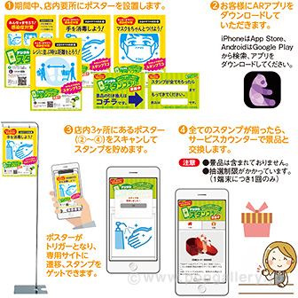 デジタルスタンプラリーポスターセット みんなで守ろう！感染症対策
