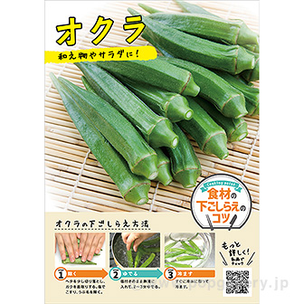 A3ポスター オクラ（下ごしらえのコツ）