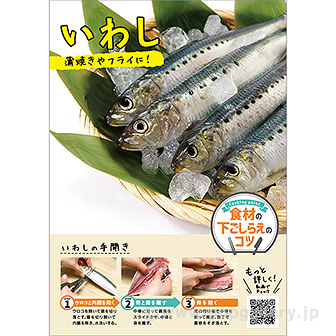 A3ポスター いわし（下ごしらえのコツ）