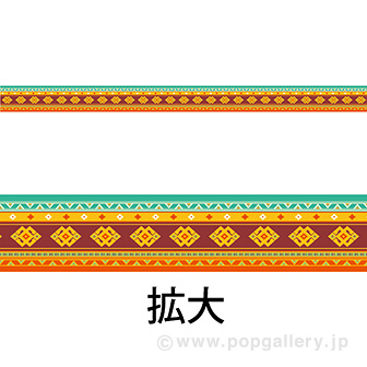 レールPOP エスニック柄（4枚1パック）