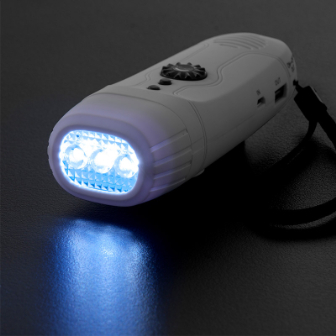 スマホ対応ダイナモFMラジオLEDライト