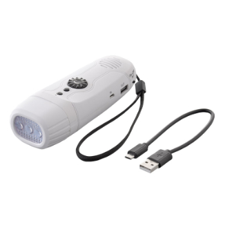 スマホ対応ダイナモFMラジオLEDライト