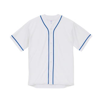 4．1オンス ドライアスレッチックベースボールシャツ（ホワイト/マリンブルー） ＸL (XL)