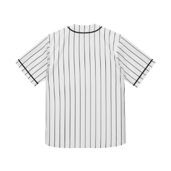 4．1オンス ドライアスレッチックベースボールシャツ（ホワイト/ブラックストライプ） ＸL (XL)