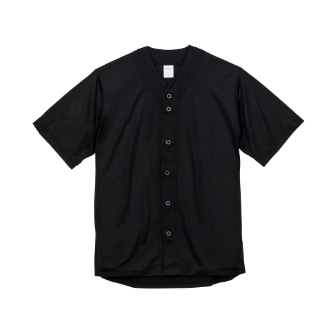 4．1オンス ドライアスレッチックベースボールシャツ（ブラック/ブラック） ＸL