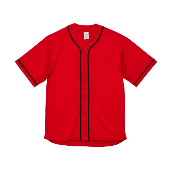 4．1オンス ドライアスレッチックベースボールシャツ（レッド/ブラック） ＸＸL (XXL)