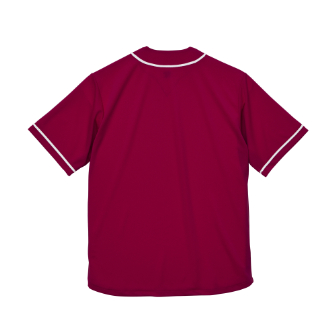 4．1オンス ドライアスレッチックベースボールシャツ（バーガンディ/ホワイト） L (L)