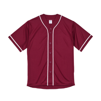 4．1オンス ドライアスレッチックベースボールシャツ（バーガンディ/ホワイト） ＸL