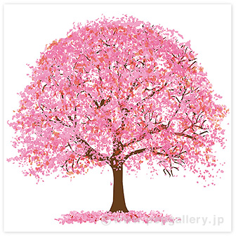 ウォールタペストリー 桜