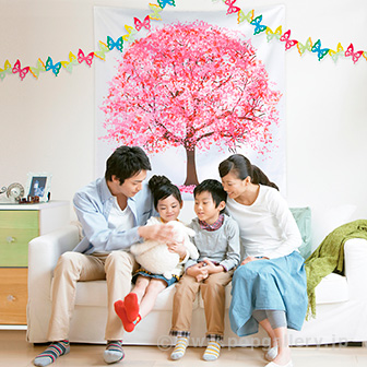 ウォールタペストリー 桜