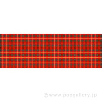 ラウンドシート ウールチェック 赤