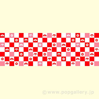 ラウンドシート 縁起物市松