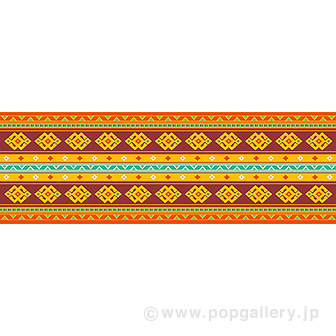 ラウンドシート エスニック柄 タイトルポップ 販促物 販促通販の Pop Gallery ポップギャラリー