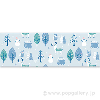 ラウンドシート 冬パターン（北欧風）