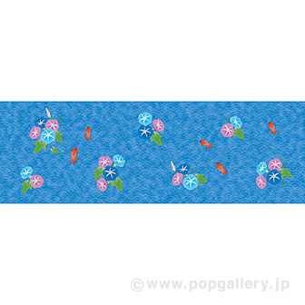 ラウンドシート お中元イメージ（金魚と朝顔）