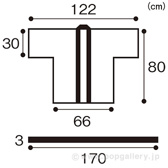 カラー不織布はっぴ（帯付・Lサイズ）赤 R(赤)