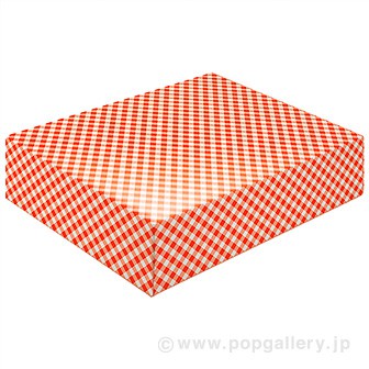 包装紙 レトロギンガム 赤