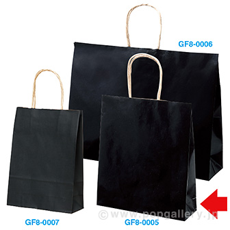 紙手提げ袋 ブラック 小（200枚入）: タイトルポップ｜販促物・販促