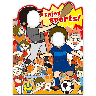 顔出しパネル Enjoy sports!