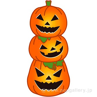カットアウトパネル 3連ハロウィンかぼちゃ タイトルポップ 販促物 販促通販の Pop Gallery ポップギャラリー