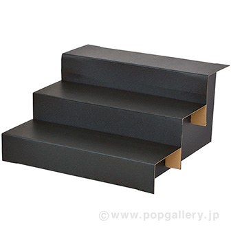 ペーパーヒナ段（3段）［黒］（3枚入）