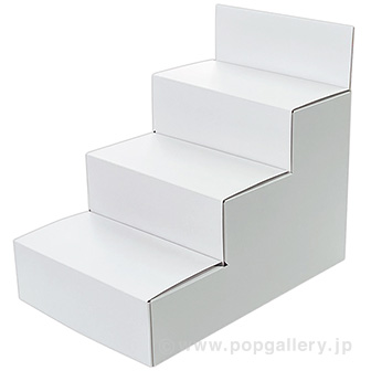 陳列用ひな段什器（白）