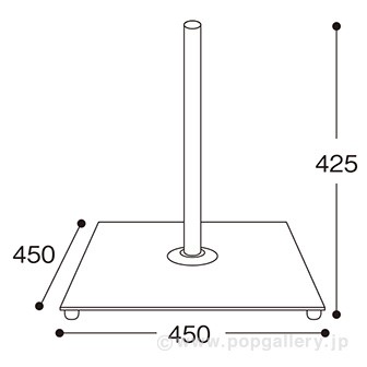 キャスター付ポールスタンド