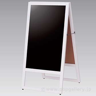 ［大型送料］マーカー用スタンド看板（両面） ホワイト W(ホワイト)