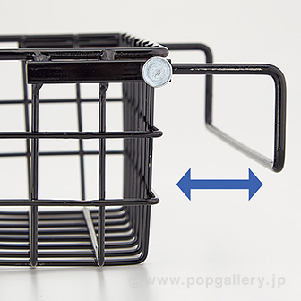 引っ掛け調整ワイヤーバスケットW270（ブラック） BL(ブラック)