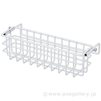 引っ掛け調整ワイヤーバスケットW340（ホワイト）