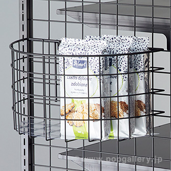 ネット用半円カゴ（シート付）W400（ブラック）