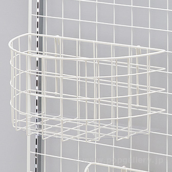 ネット用半円カゴ（シート付）W400（ホワイト）