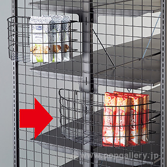 ネット用半円カゴ（シート付）W550（ブラック） BL(ブラック)