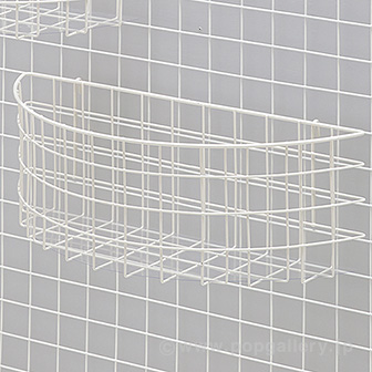 ネット用半円カゴ（シート付）W550（ホワイト）