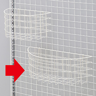 ネット用半円カゴ（シート付）W550（ホワイト） W(ホワイト)