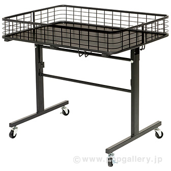 ［大型送料］折りたたみワゴン 黒（900W）