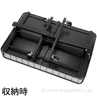 ［大型送料］折りたたみワゴン 黒（900W）