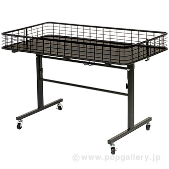 ［大型送料］折りたたみワゴン 黒（1200W）