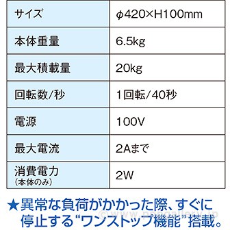 通電式回転展示台