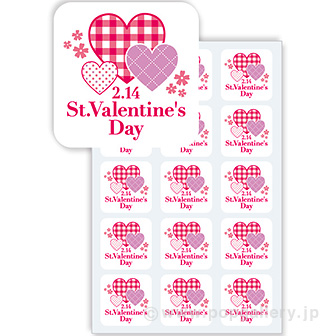 シール St．ValentinesDay チェック（1パック300枚入）