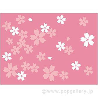かんたんロール幕 桜［22cm（H）］