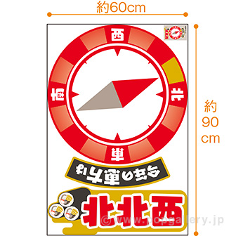 【2022年】特大恵方フロアステッカー（北北西）